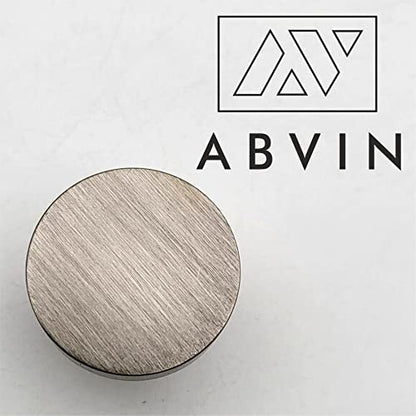 ABVIN Solid Brass Matt Round Knobs Cabinet Beautiful Decorative Dresser Knobs Drawer Pulls - ABVIN002 - Matt ss Finish - 1 Pcs…