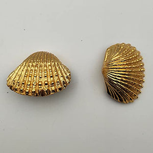 ABVIN Golden Solid Brass Shell Knobs - Unique Cabinet Pulls, Beautiful Drawer Knobs, Decorative Knobs, Dresser Knobs, Drawer Pulls, Knobs and Pulls - 1 Pcs