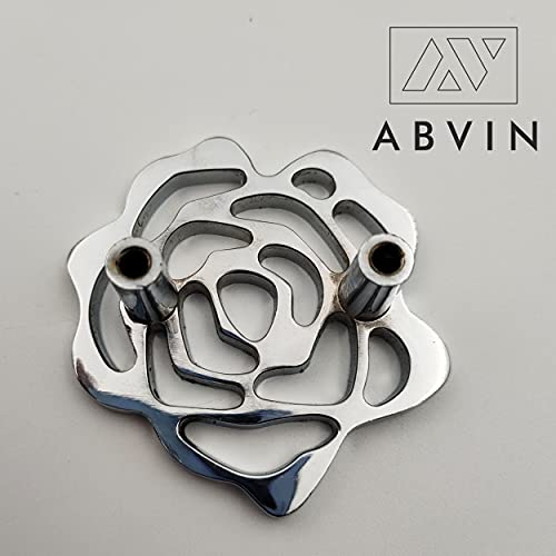 Flower Knobs for Drawers Kitchen Wardrobe Vanity - Chrome Finish - 1 pcs