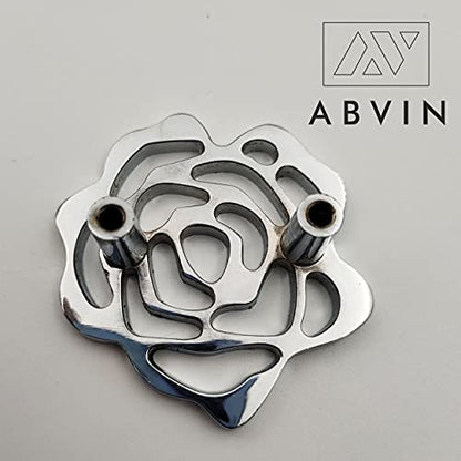 Flower Knobs for Drawers Kitchen Wardrobe Vanity - Chrome Finish - 1 pcs