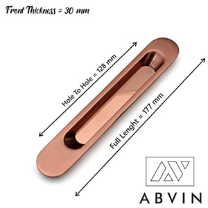 Slim Rosegold Concealed Sliding Door Handle and Concealed Door Pull Handle, for All Type Wardrobe & Cupboard Door, Also Fits All Type Drawer. ( 1 Pcs )