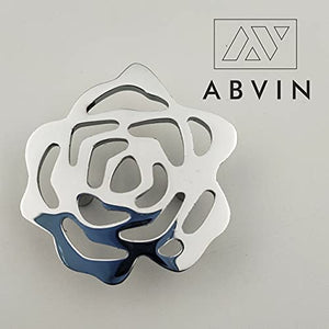 Flower Knobs for Drawers Kitchen Wardrobe Vanity - Chrome Finish - 1 pcs