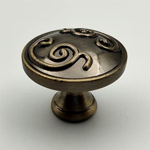 Round Antique Knobs Unique Cabinet Pulls, Beautiful Drawer Knobs, Decorative Knobs, Dresser Knobs, Drawer Pulls, Knobs and Pulls - 1 pcs