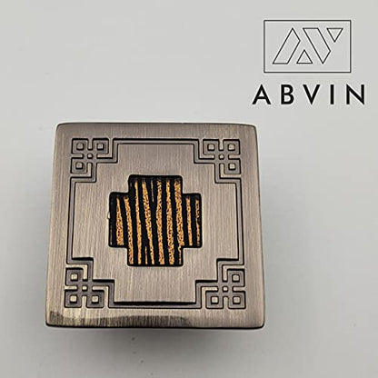 ABVIN Modern Square knobs - Unique Cabinet Pulls, Beautiful Drawer Knobs, Decorative Knobs, Dresser Knobs, Drawer Pulls, Knobs and Pulls - Antique Finish - 1 pcs