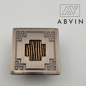 ABVIN Modern Square knobs - Unique Cabinet Pulls, Beautiful Drawer Knobs, Decorative Knobs, Dresser Knobs, Drawer Pulls, Knobs and Pulls - Antique Finish - 1 pcs
