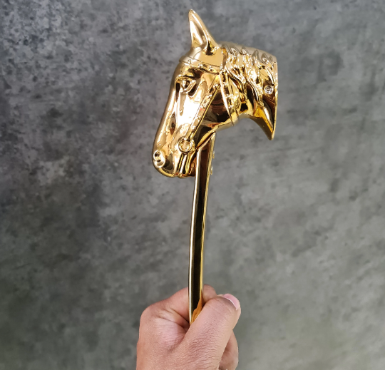 52cm Gold Horse Door Handle for Main Door Handles, Pulls for Front Door - 1 pcs