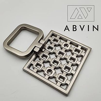 ABVIN Modern Drop Pull with Jali Design , Drawer Handles - ss Finish - 1 pcs