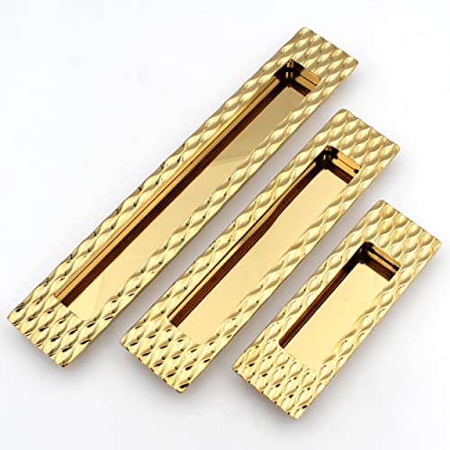 Pvd Gold Concealed Sliding Door Handle and Concealed Door Slide Handle , Door Handle and Concealed Door Pull Handle, Drawer Handles , Handles for Sliding wardrobes ( 1 Pcs )