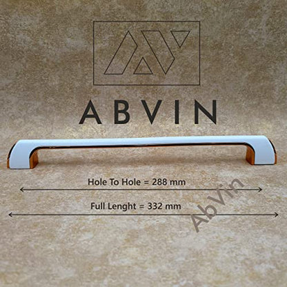ABVIN Premium White Gold Bar Handles, Modern Gold Cabinet Hardware, Furniture Pulls for Doors, Cabinets, Cupboards & Drawers ( 1 pcs )
