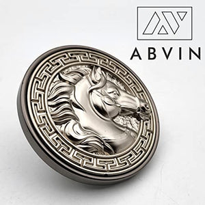 ABVIN Horse Matt Round Knobs Cabinet Beautiful Decorative Dresser Knobs Drawer Pulls Handles - ABVIN008 - Matt Grey Finish - 1 Pcs