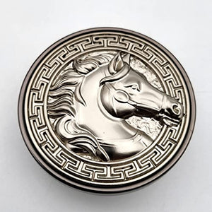 ABVIN Horse Matt Round Knobs Cabinet Beautiful Decorative Dresser Knobs Drawer Pulls Handles - ABVIN008 - Matt Grey Finish - 1 Pcs