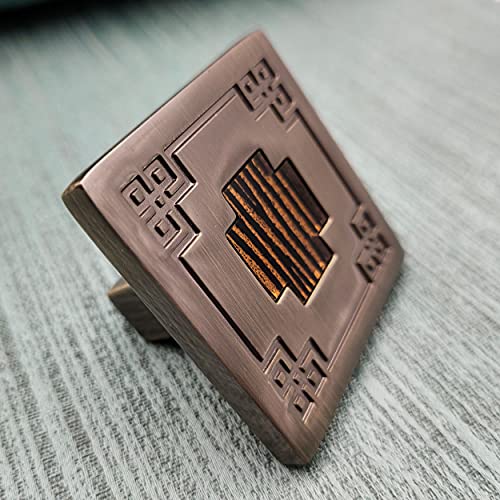ABVIN Modern Square knobs - Unique Cabinet Pulls, Beautiful Drawer Knobs, Decorative Knobs, Dresser Knobs, Drawer Pulls, Knobs and Pulls - Antique Finish - 1 pcs