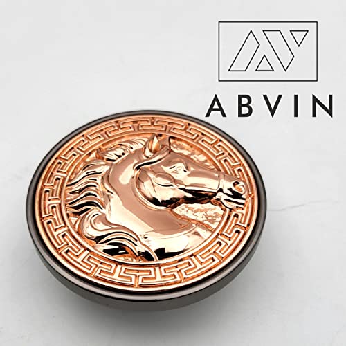 ABVIN Rose Gold Round Knobs Cabinet Beautiful Decorative Dresser Knobs Drawer Pulls Handles - ABVIN008 - Rose Gold Grey Finish - 1 Pcs