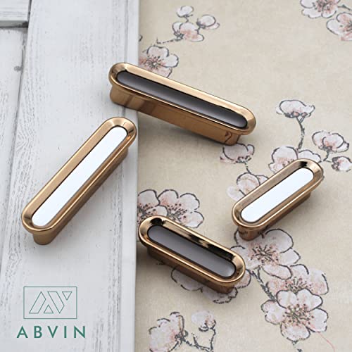 ABVIN White Golden Drawer Knobs Unique Cabinet Pulls, Beautiful Drawer Knobs, Decorative Knobs, Dresser Knobs, Drawer Pulls, Knobs and Pulls ABVIN009 - 1 Pcs