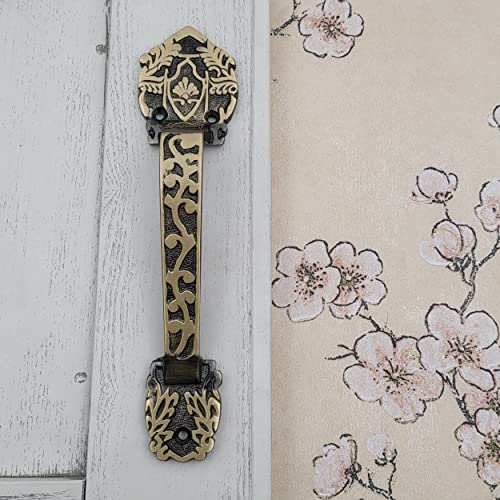 Pure Brass Carving Vintage Antique Door Handle for Main Door Handles, Pulls for Front Door - 1 pcs
