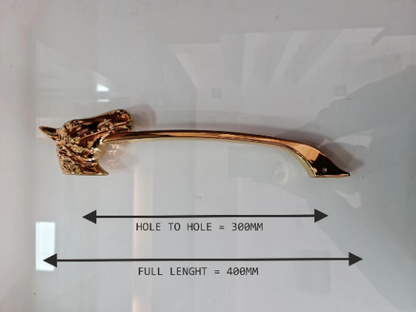 52cm Gold Horse Door Handle for Main Door Handles, Pulls for Front Door - 1 pcs