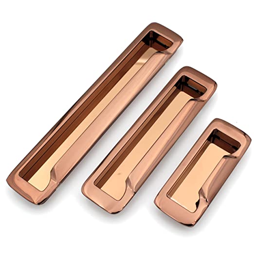 Pvd Copper Concealed Sliding Door Handle and Concealed Door Slide Handle , Door Handle and Concealed Door Pull Handle, Drawer Handles , Handles for Sliding wardrobes ( 1 Pcs )