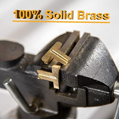 Satin Brass Premium Thin Solid Brass Bar Handles, Matt Gold Cabinet Hardware, Furniture Pulls for Doors, Cabinets, Cupboards & Drawers -1 Piece