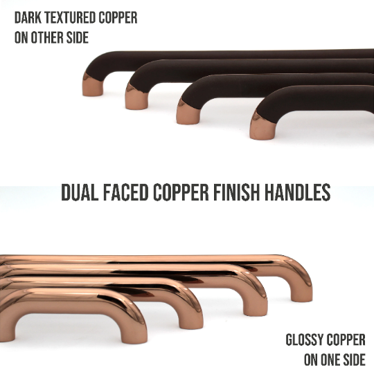 Modern Slim Dual Side Textured Copper Cabinet Hardware, Furniture Pulls for Doors, Cabinets, Cupboards & Drawers -1 Piece