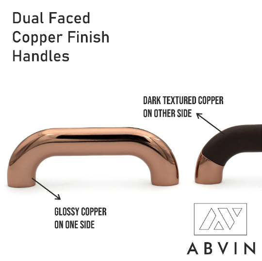 Modern Slim Dual Side Textured Copper Cabinet Hardware, Furniture Pulls for Doors, Cabinets, Cupboards & Drawers -1 Piece