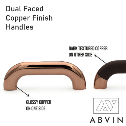 Modern Slim Dual Side Textured Copper Cabinet Hardware, Furniture Pulls for Doors, Cabinets, Cupboards & Drawers -1 Piece