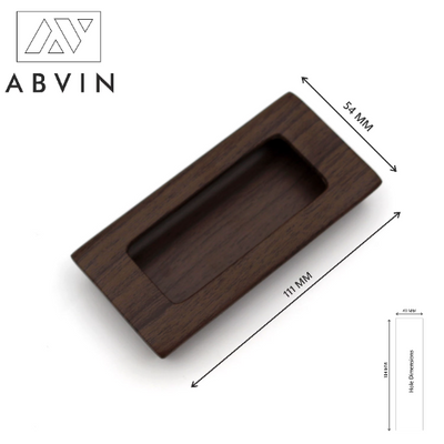 ABVIN Wooden Concealed Sliding Door Handle and Concealed Door Slide Handle , Door Handle and Concealed Door Pull Handle, Drawer Handles , Handles for Sliding wardrobes ( 1 Pcs )