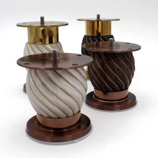 Round Fancy Furniture Legs, Modern Style Coffee Table Sofa Feet Kitchen Table Legs Bathroom Cabinet Cupboard Feet, ABVIN Furniture Hardware ( 1 Piece )