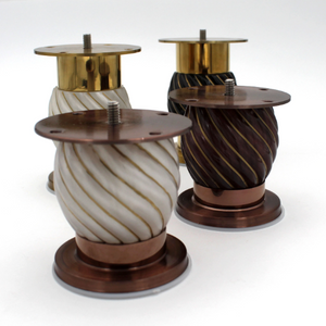 Round Fancy Furniture Legs, Modern Style Coffee Table Sofa Feet Kitchen Table Legs Bathroom Cabinet Cupboard Feet, ABVIN Furniture Hardware ( 1 Piece )