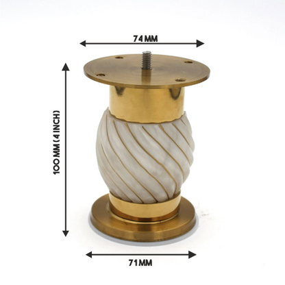 Round Fancy Furniture Legs, Modern Style Coffee Table Sofa Feet Kitchen Table Legs Bathroom Cabinet Cupboard Feet, ABVIN Furniture Hardware ( 1 Piece )