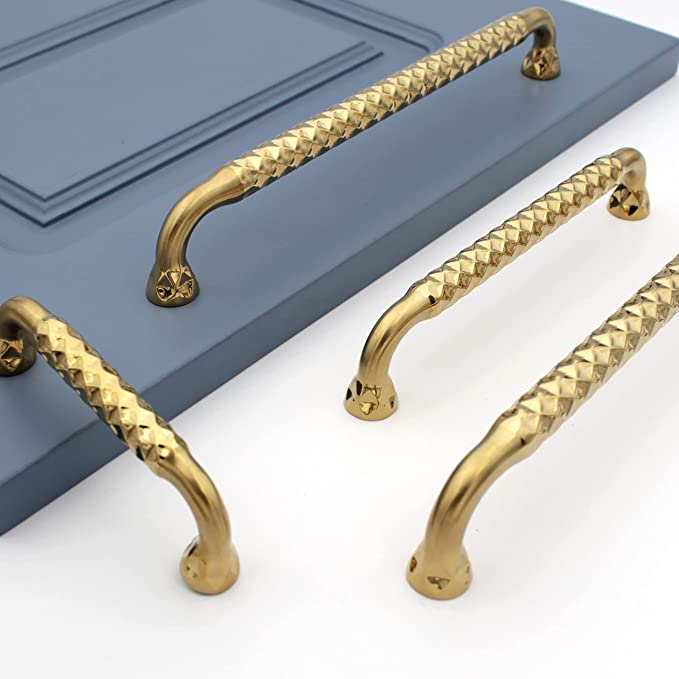 ABVIN Premium Diamond Gold Handles, Modern Gold Cabinet Hardware, Furniture Pulls for Doors, Cabinets, Cupboards & Drawers -1 Piece