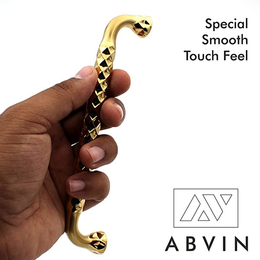 ABVIN Premium Diamond Gold Handles, Modern Gold Cabinet Hardware, Furniture Pulls for Doors, Cabinets, Cupboards & Drawers -1 Piece