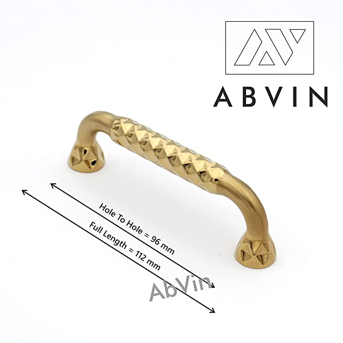 ABVIN Premium Diamond Gold Handles, Modern Gold Cabinet Hardware, Furniture Pulls for Doors, Cabinets, Cupboards & Drawers -1 Piece