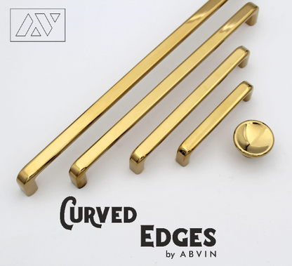 PVD Gold Round Cabinet Hardware, Furniture Pulls for Doors, Cabinets, Cupboards & Drawers -1 Piece