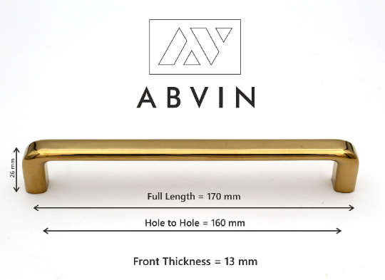 PVD Gold Round Cabinet Hardware, Furniture Pulls for Doors, Cabinets, Cupboards & Drawers -1 Piece