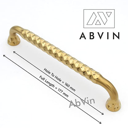 ABVIN Premium Diamond Gold Handles, Modern Gold Cabinet Hardware, Furniture Pulls for Doors, Cabinets, Cupboards & Drawers -1 Piece