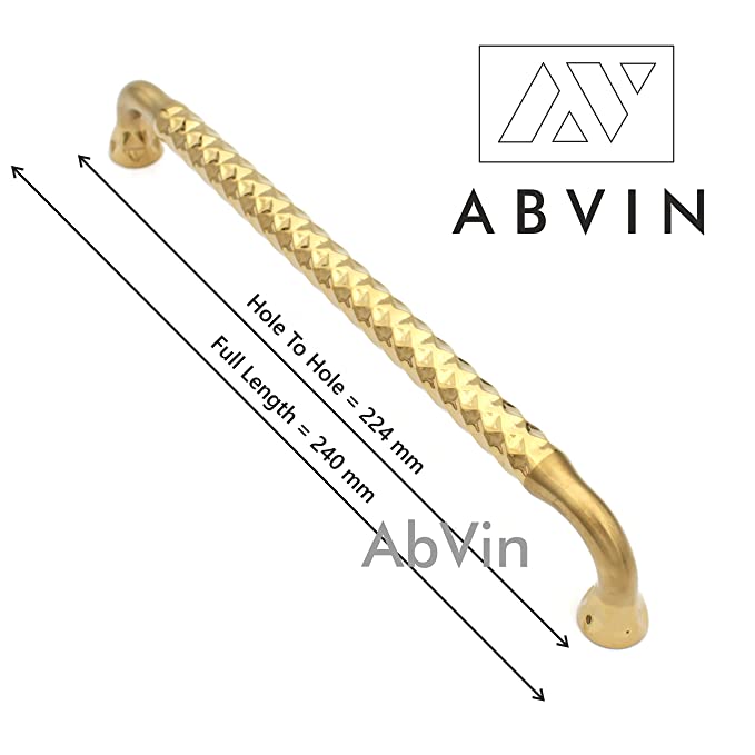ABVIN Premium Diamond Gold Handles, Modern Gold Cabinet Hardware, Furniture Pulls for Doors, Cabinets, Cupboards & Drawers -1 Piece