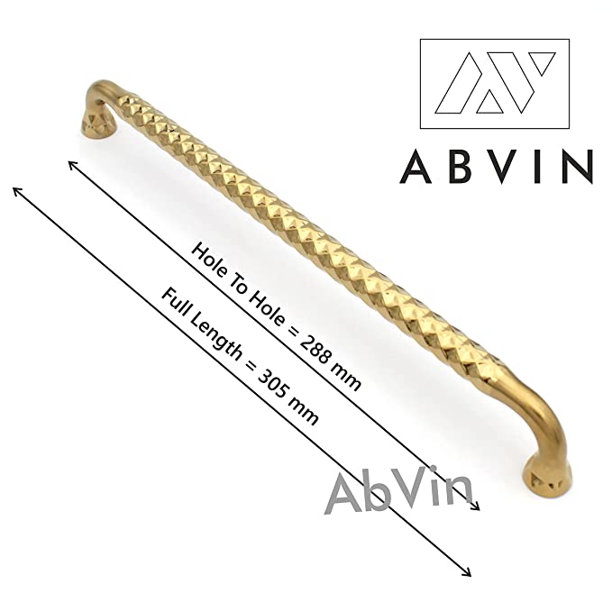 ABVIN Premium Diamond Gold Handles, Modern Gold Cabinet Hardware, Furniture Pulls for Doors, Cabinets, Cupboards & Drawers -1 Piece