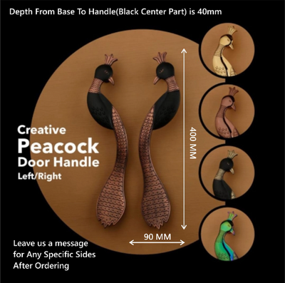 Peacock Door Handle for Main Door Handles, Pulls for Front Door - 1 set ( 2 pieces )